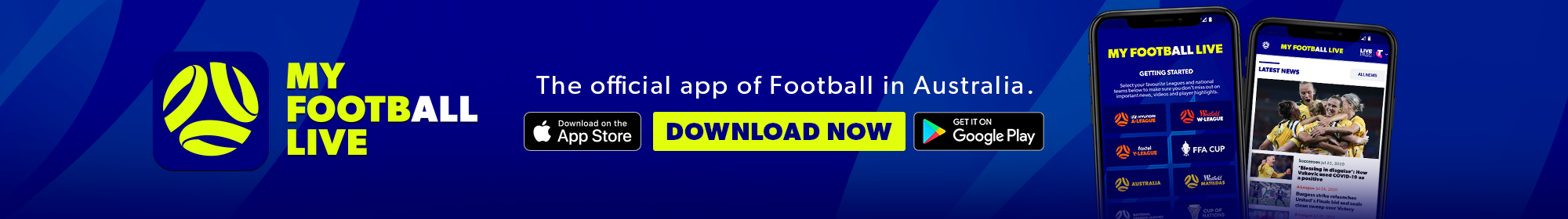 My Football Live App Thin Banner