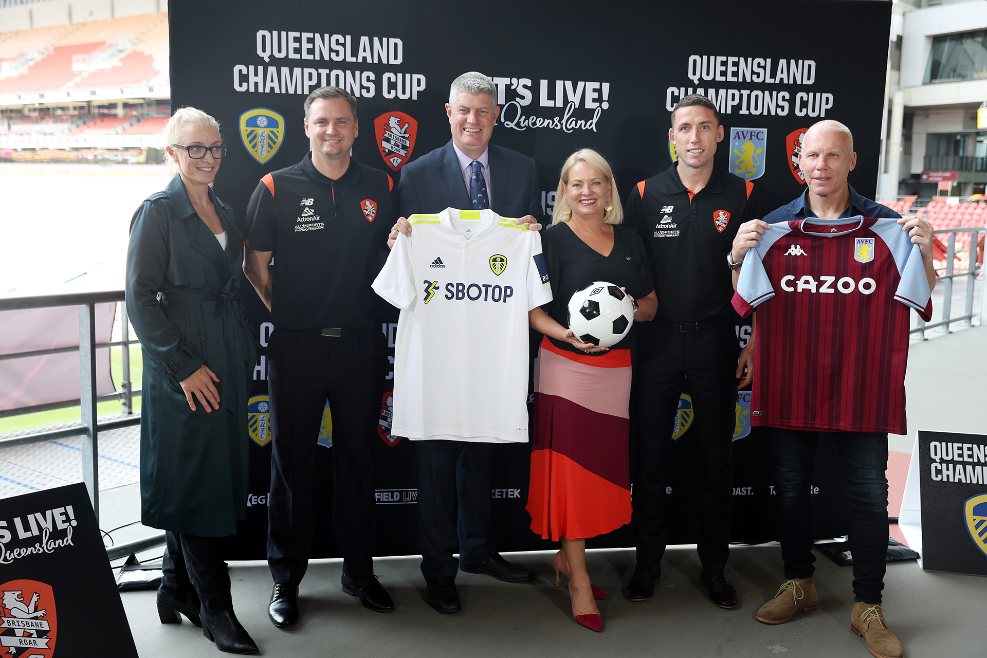 The Queensland Champions Cup 2022 media launch at Suncorp Stadium on April 28, 2022 in Brisbane, Australia. The Queensland Champions Cup 2022 media launch at Suncorp Stadium on April 28, 2022 in Brisbane, Australia.