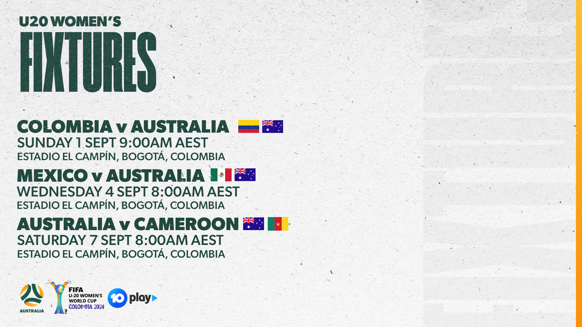 U20WWC Fixtures