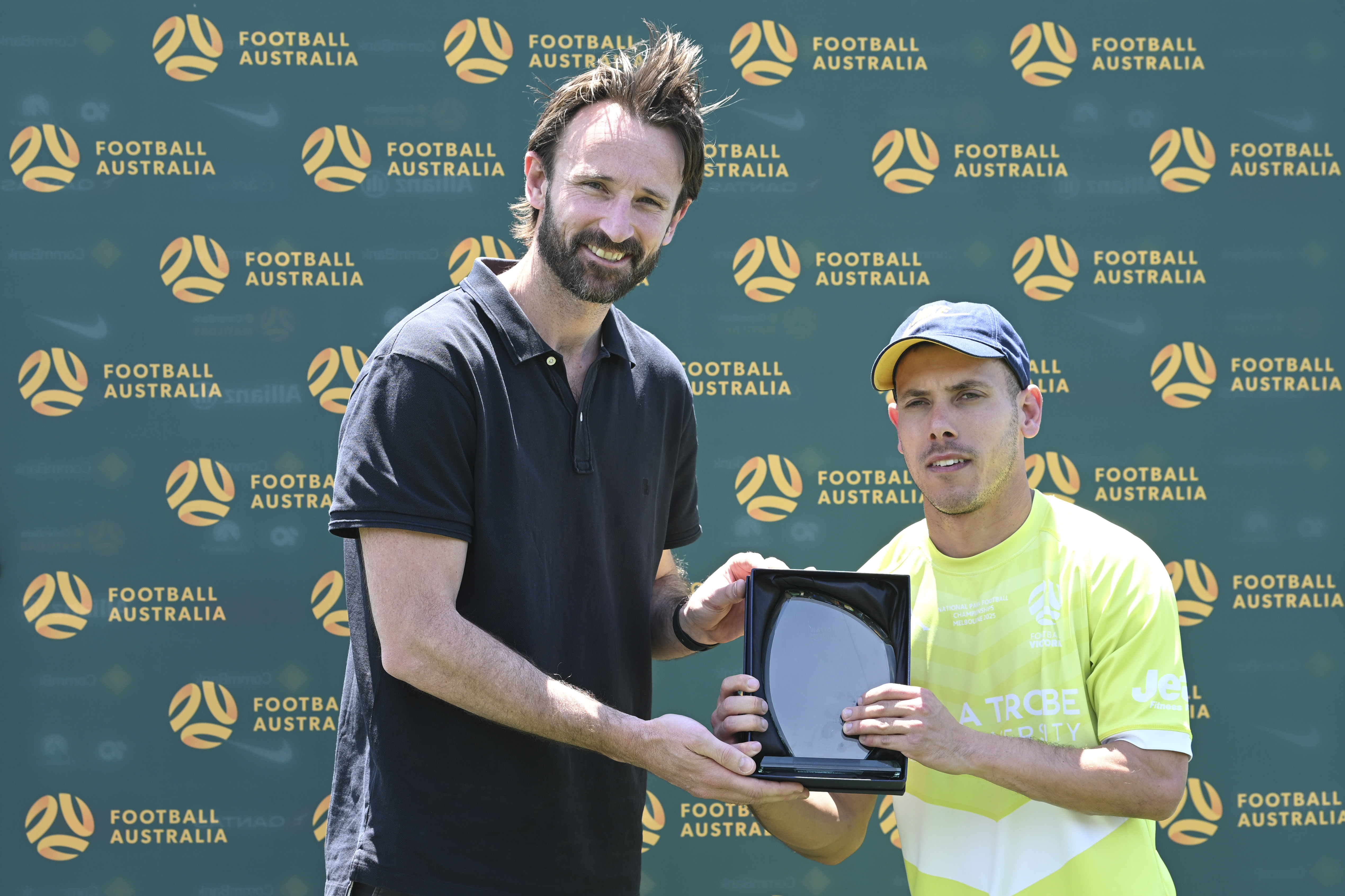 Former CommBank Socceroo Josh Kennedy with 