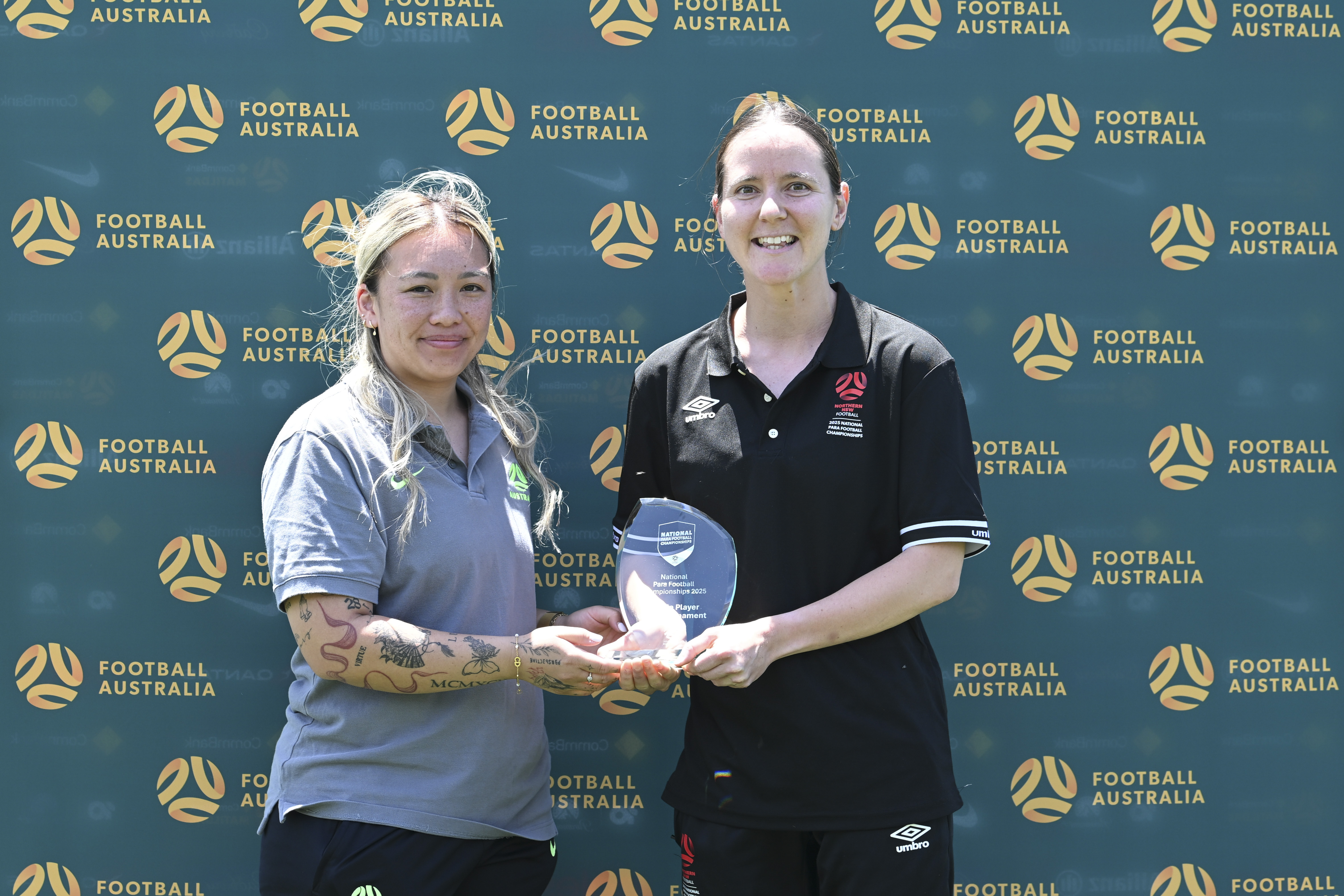 CommBank Pararoos and ParaMatilda Team Manager Jenny Le and Carly Salmon