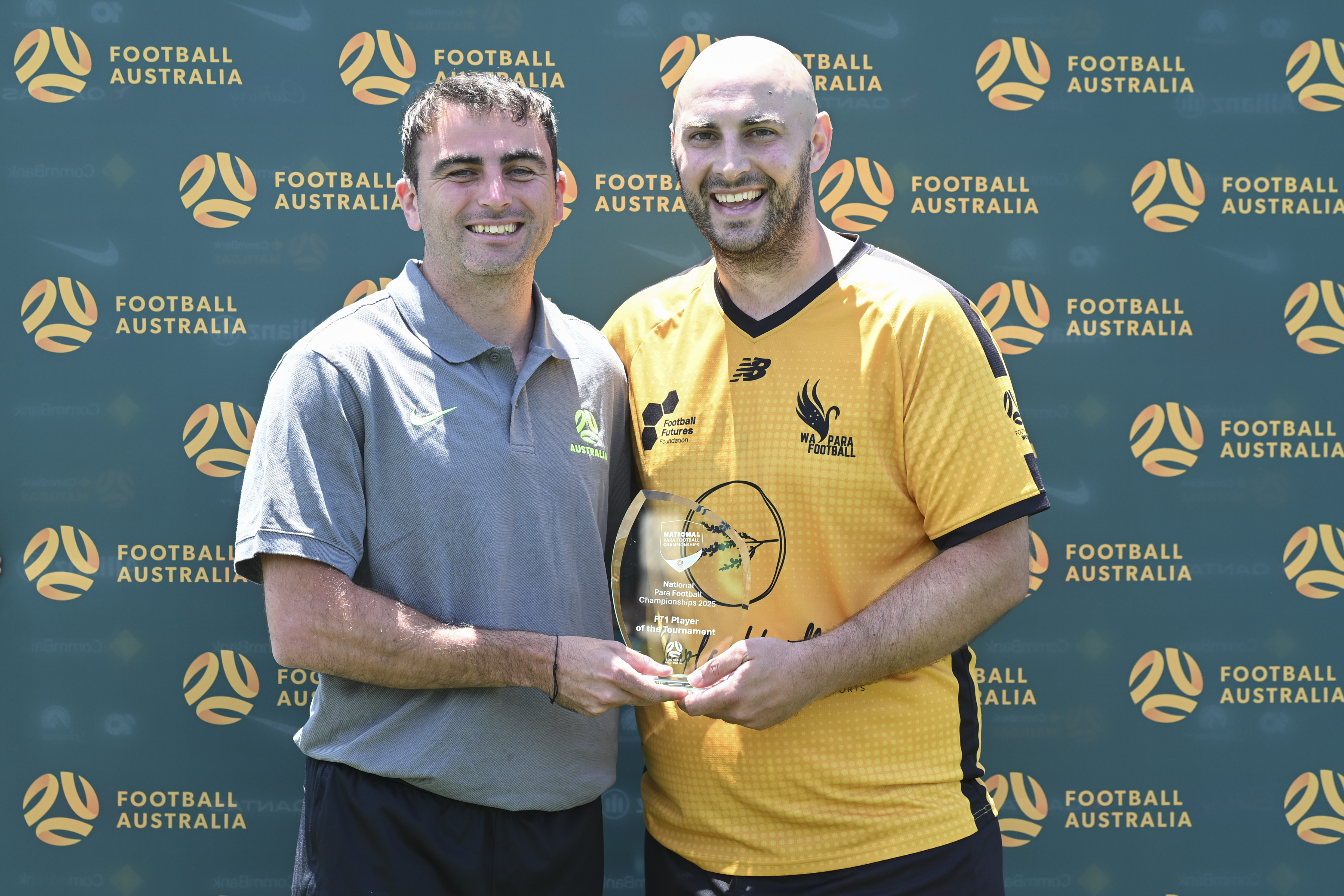 CommBank Pararoos Assistant Coach Tim Palmer and Iain Carmichael. Photo: Mark Avellino/Football Australia