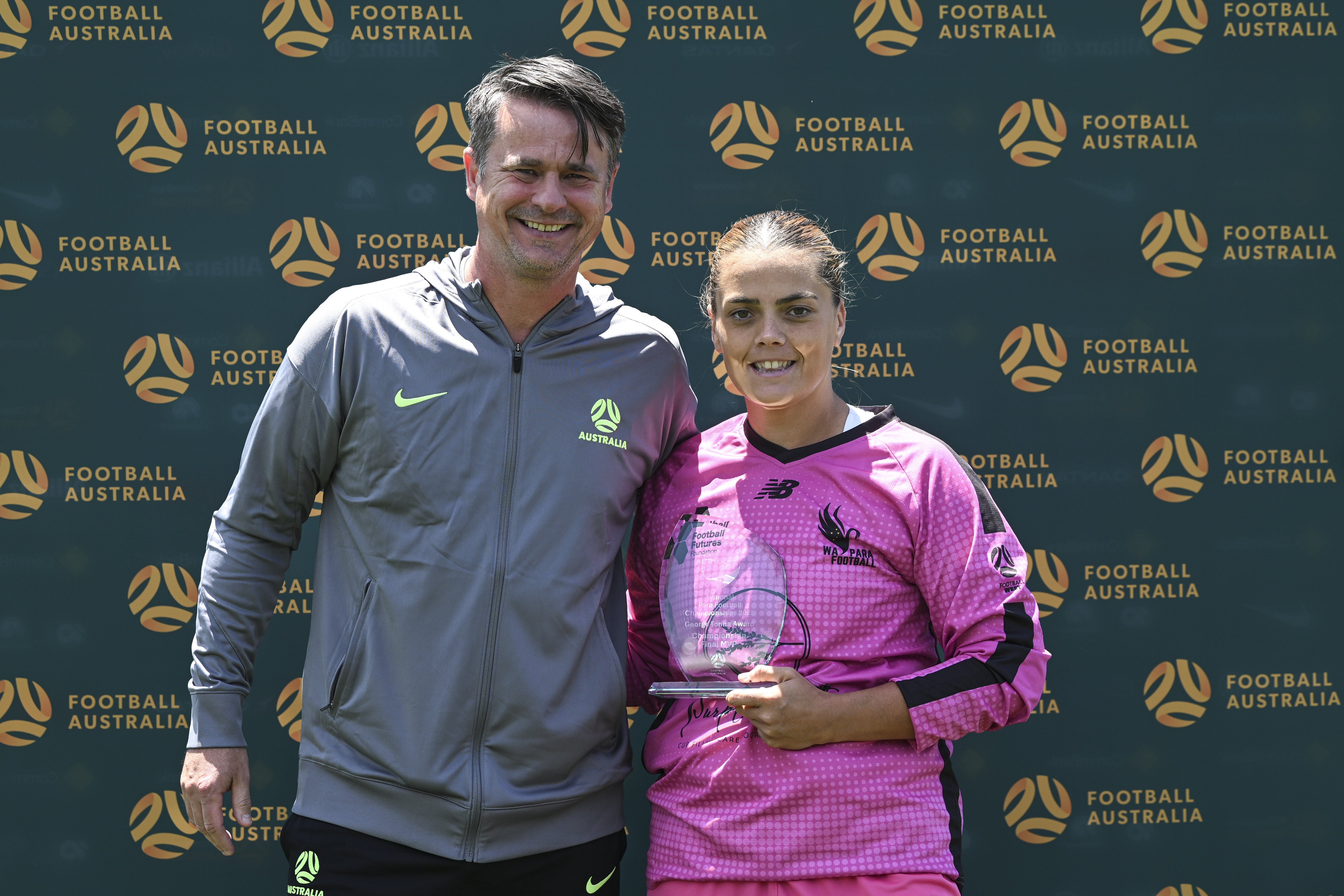CommBank Pararoos Head Coach Kai Lammert and Katelyn Smith