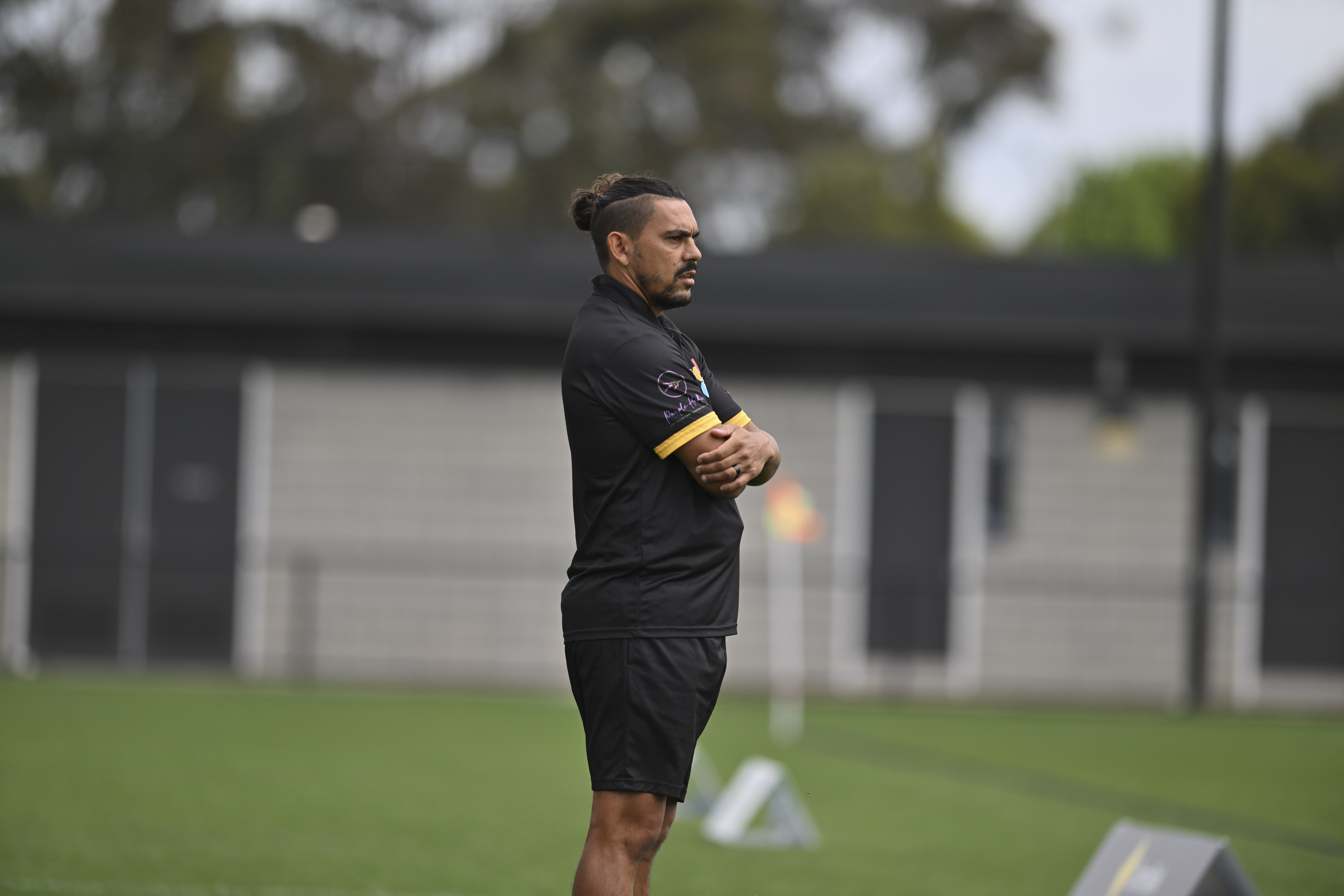 Former Subway Socceroos David Williams watches his Football West side 