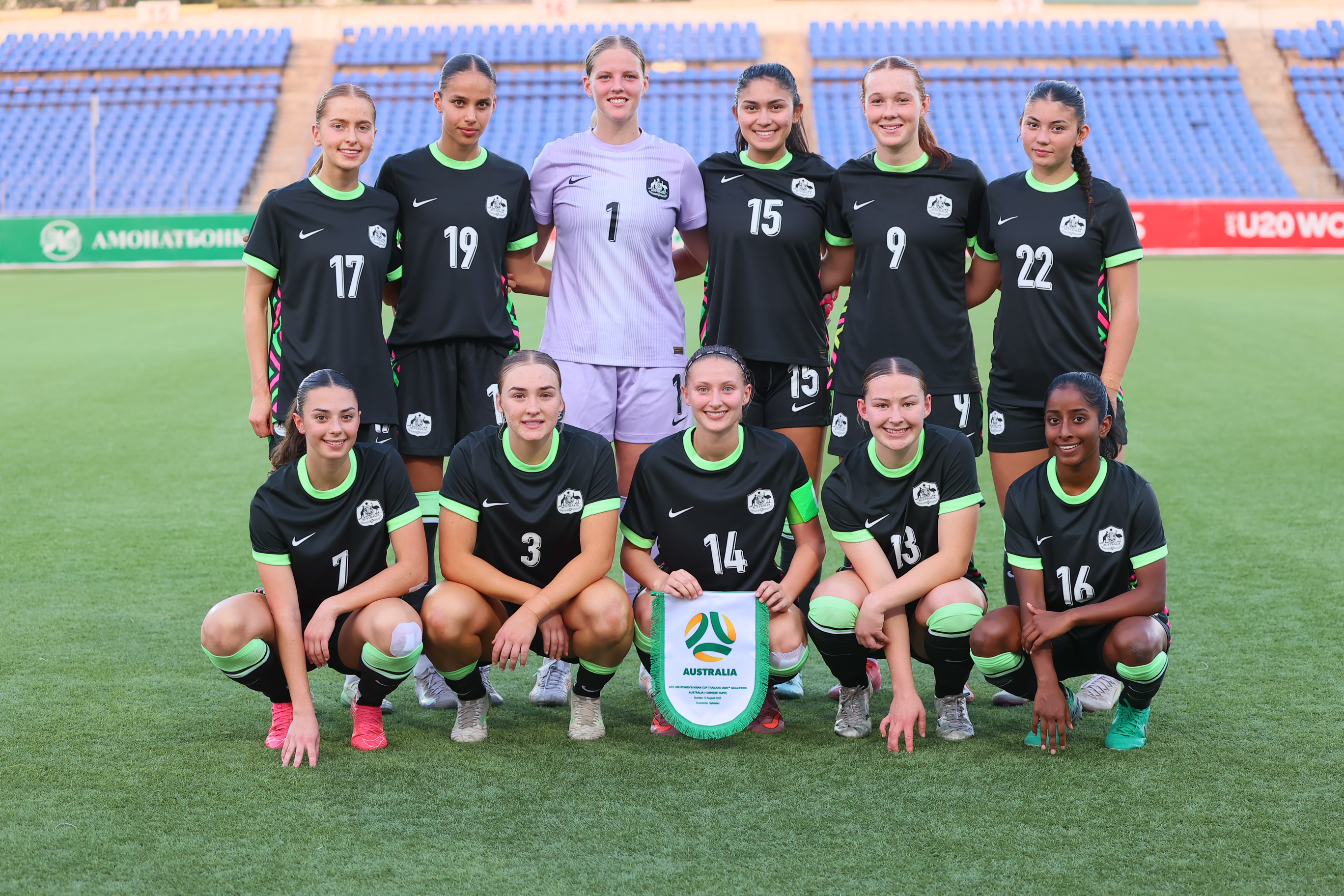The CommBank Young Matildas Starting XI against Chinese Taipei.