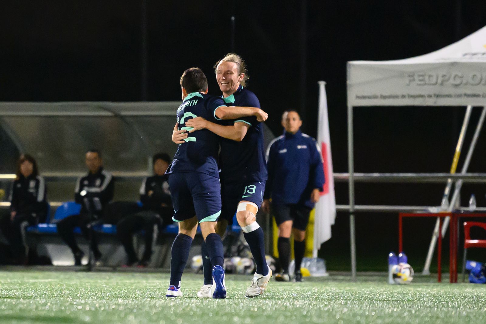 Will McGrath celebrates his first international goal. Photo Mark Avellino/Football Australia