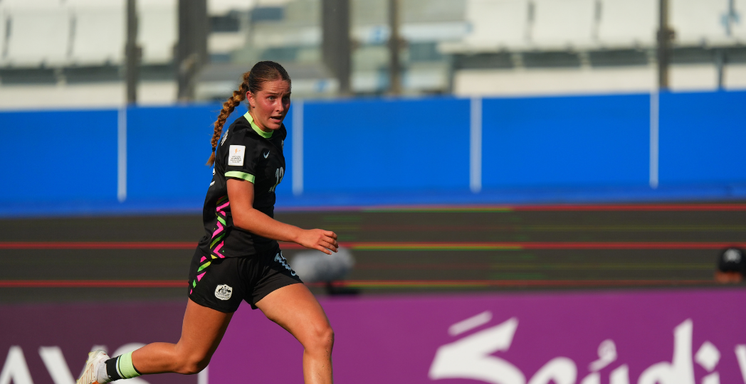 Shelby McMahon on the ball against India at the AFC U-20 Women's Asian Cup 2026 (photo: AFC/Supakit Wisetanuphong)