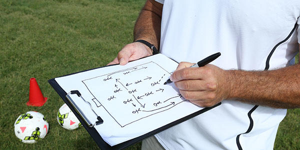 Football coach stock image