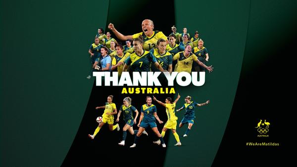 Matildas Tokyo 2020 Thank you