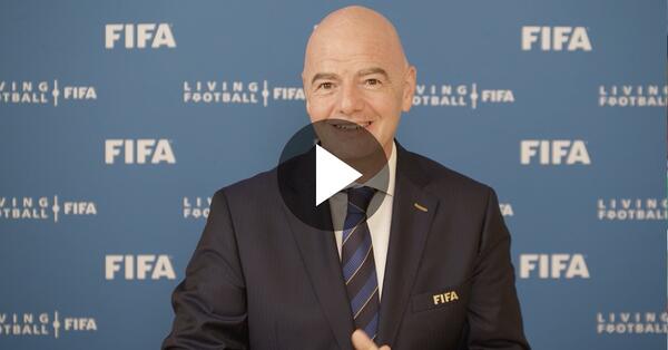 FIFA President, Gianni Infantino, congratulates Football Australia