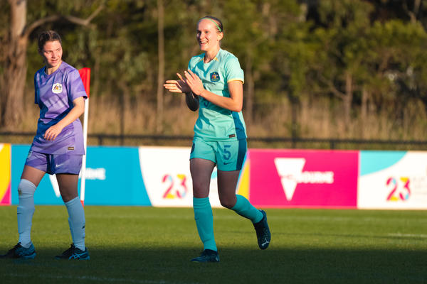 Tamsin Colley plays for the ParaMatildas at the IFCPF AUS v NEP