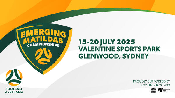 Emerging Matildas Venue Date details
