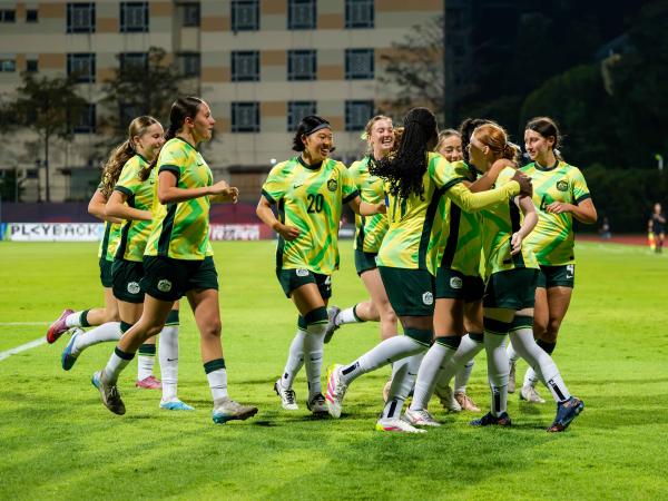 CommBank Junior Matildas celebrating