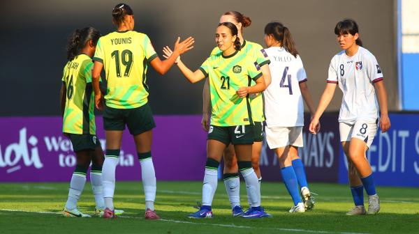 CommBank Young Matildas celebrate after defeating Chinese Taipei at the AFC U20 Women's Asian Cup - AFC