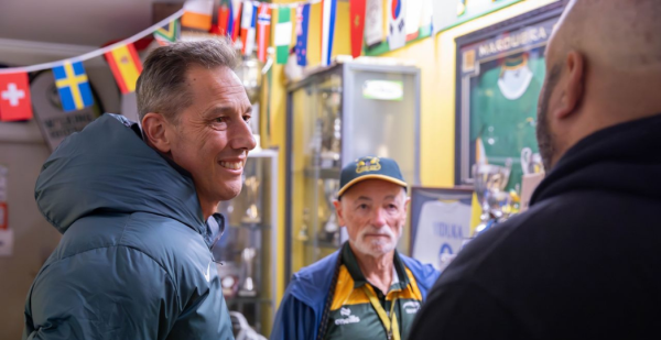 Martin Kugeler visits Maroubra United (photo: Football Australia)