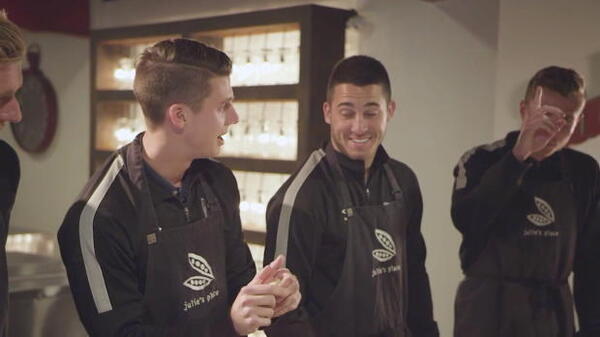 Yoshi in the Mariners kitchen