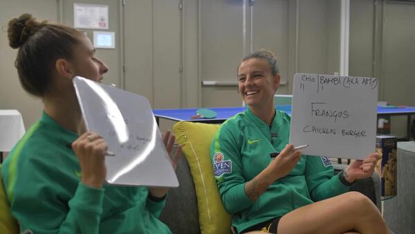 Team mates challenge: Chloe Logarzo and Amy Harrison