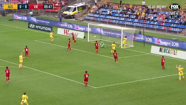 GOAL: Kerr - Matildas waste no time in opening their account