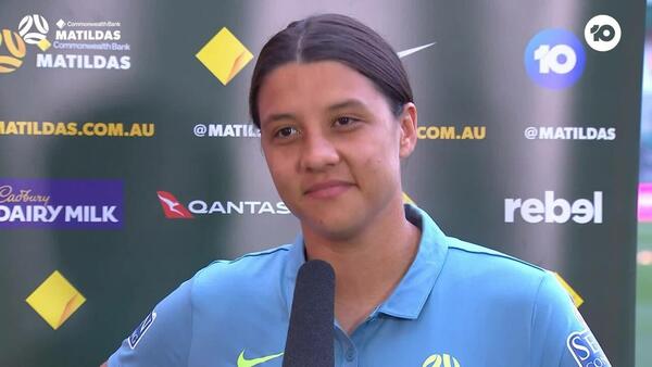 Kerr: It was emotional arriving at the stadium | Interview | CommBank Matildas v Brazil
