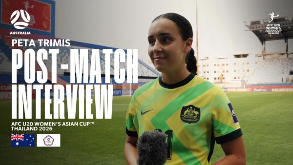 Peta Trimis | Post-Match Interview | CommBank Young Matildas v Chinese Taipei | AFC U-20 Women’s Asian Cup 2026™
