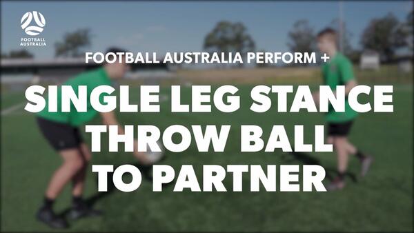 SINGLE LEG STANCE - THROW BALL TO PARTNER (Level 2 Performance)