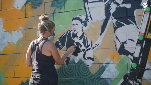 Mural: 100 years of Women's Football in Australia