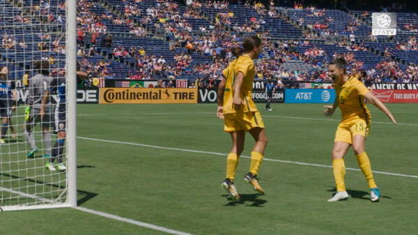 Kerr on her maiden Matildas hat-trick