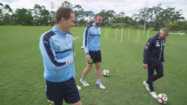 Yoshi on the ball at Sky Blues