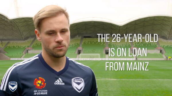 Max Beister arrives in Melbourne