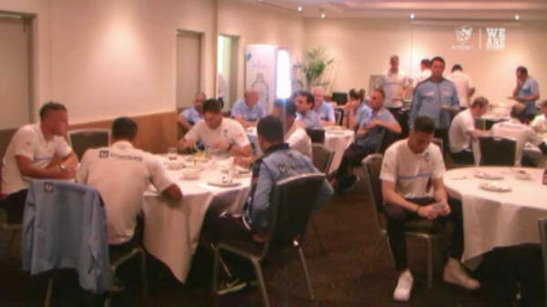 Sydney FC celebrate Premiership win