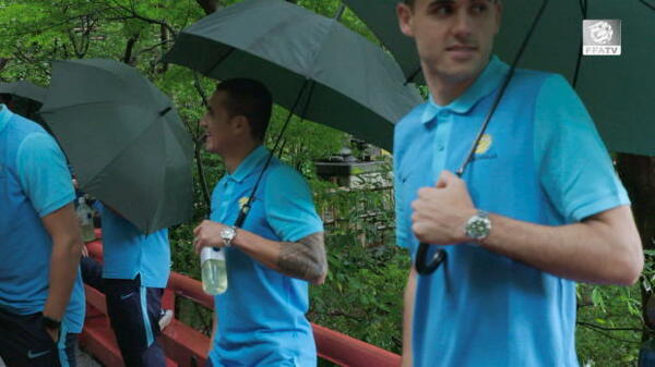 Caltex Socceroos team walk