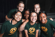 Junior Matildas players in camp