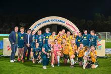 CommBank ParaMatildas with their medals celebrate winning the IFCPF Asia Oceania Championships