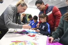 Child attending Safeguarding workshop