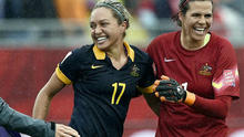 Kyah Simon and Lydia Williams